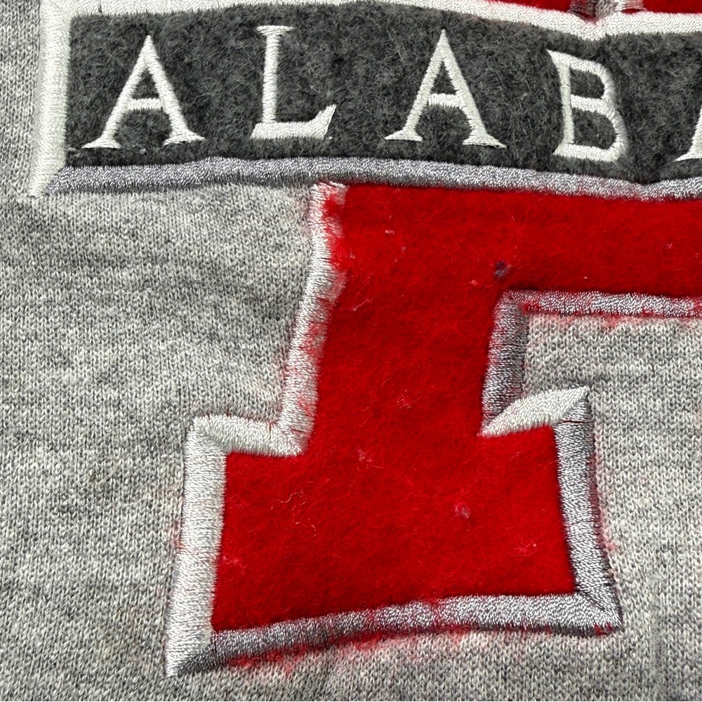 Vintage 90s Alabama Crimson Tide Sweatshirt M JanSport Made USA Tackle Twill‎ - Picture 6 of 11